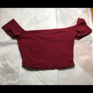 Off the shoulder crop top size 1-2.